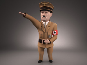 Adolf Hitler Cartoon Model 3D