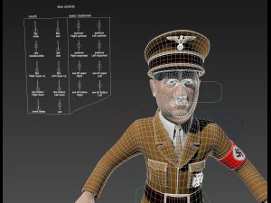 Cartone animato di Adolf Hitler Modello 3D
