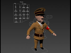 Adolf Hitler Cartoon Model 3D