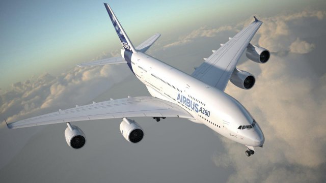 Airbus A380 with interior Modelo 3D .c4d .max .obj .3ds .fbx .stl .blend