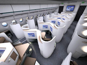 Airbus A380 with interior 3D Model