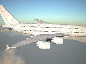 Airbus A380 with interior Modelo 3D