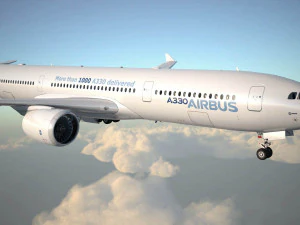 Airbus A330-300 with interior 3D Model