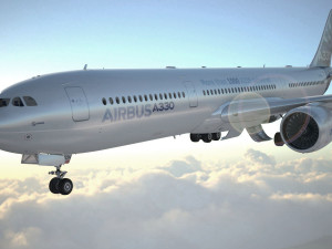 Airbus A330-300 with interior 3D Model
