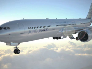 Airbus A330-300 with interior 3D Model