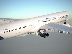 Airbus A330-300 with interior 3D Model