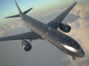 Airbus A330-300 with interior 3D Model