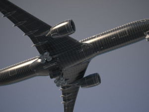 Airbus A330-300 with interior 3D Model