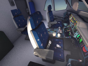 Airbus A330-300 with interior 3D Model