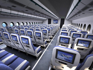 Airbus A330-300 with interior 3D Model