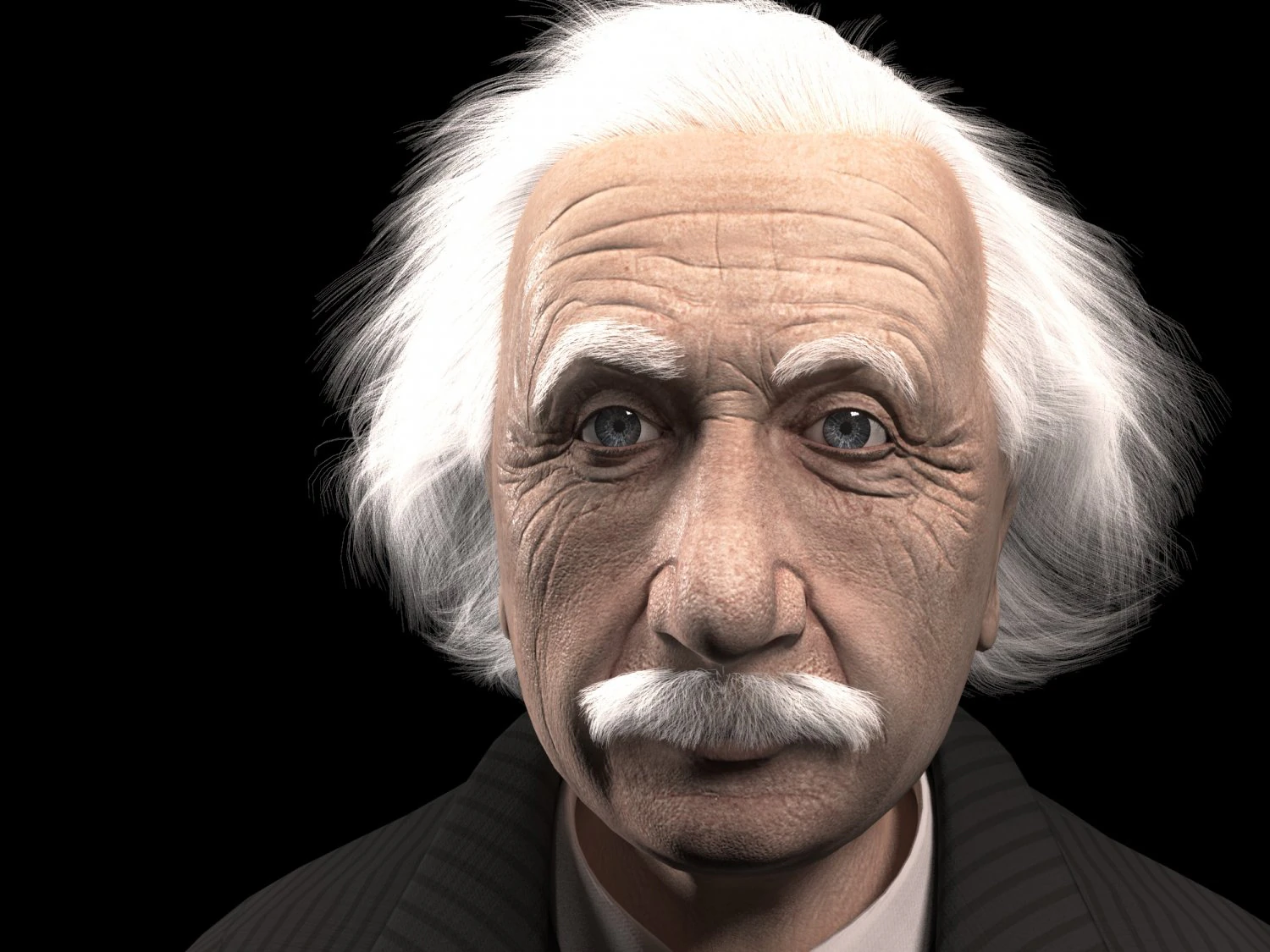 Albert Einstein 3D Model .c4d .max .obj .3ds .fbx .stl .blend