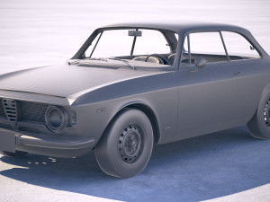 Alfa Romeo Giulia GTA 1965-1969 vray 3Dモデル