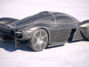 Aston Martin Valkyrie 2018 3D Model