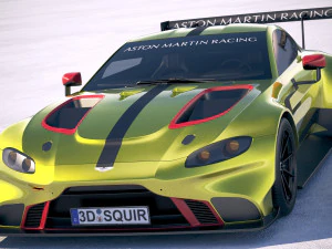 Aston Martin Vantage GTE Racecar 3D Model