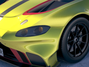 Aston Martin Vantage GTE Racecar 3D Модель