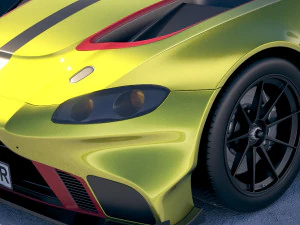 Aston Martin Vantage GTE Racecar 3D Model