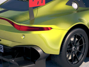 Aston Martin Vantage GTE Racecar 3D Model