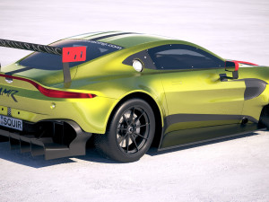 Aston Martin Vantage GTE Racecar 3D Модель