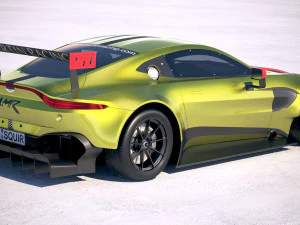 Aston Martin Vantage GTE Racecar 3D Model