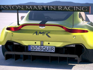 Aston Martin Vantage GTE Racecar 3D Model