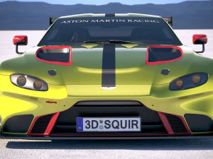 Aston Martin Vantage GTE Racecar 3D Model