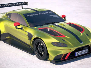 Aston Martin Vantage GTE Racecar 3D Model