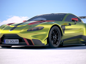 Aston Martin Vantage GTE Racecar 3D Модель