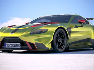 Aston Martin Vantage GTE Racecar 3D Model