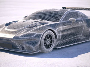 Aston Martin Vantage GTE Racecar 3D Model