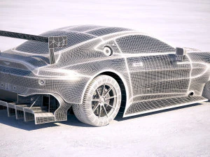 Aston Martin Vantage GTE Racecar 3D Model