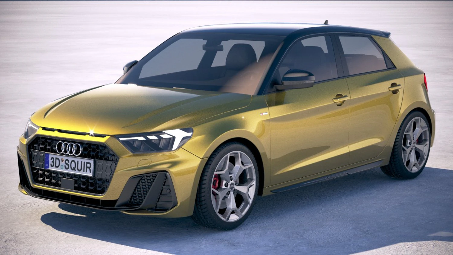 Audi A1 S-line 2019 3D Model .c4d .max .obj .3ds .fbx .stl .blend 