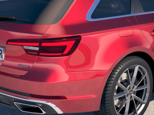 Audi A4 S-line Avant 2019 3D Model