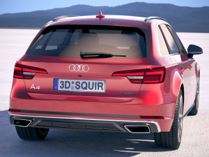 Audi A4 S-line Avant 2019 3D Model