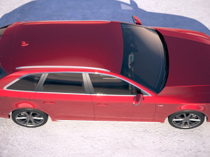 Audi A4 S-line Avant 2019 3D Model