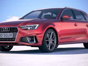 Audi A4 S-line Avant 2019 3D Model
