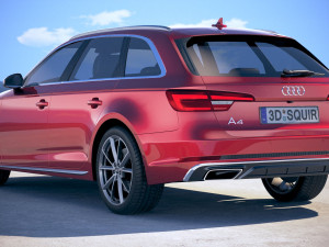 Audi A4 S-line Avant 2019 3D Model