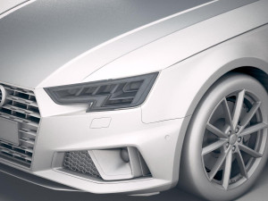 Audi A4 S-line Avant 2019 3D Model