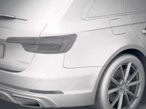 Audi A4 S-line Avant 2019 3D Model