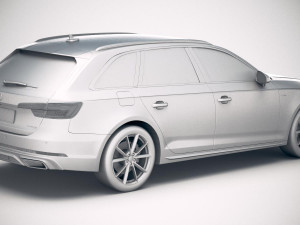 Audi A4 S-line Avant 2019 3D Model