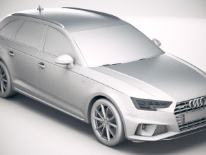 Audi A4 S-line Avant 2019 3D Model