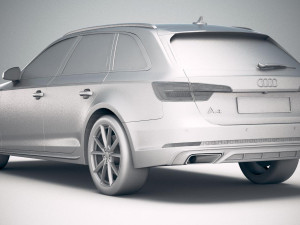 Audi A4 S-line Avant 2019 3D Model