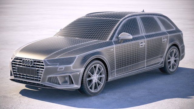 Audi A4 (B9) avant S-Line 2019 Modèle 3D - Télécharger Véhicules