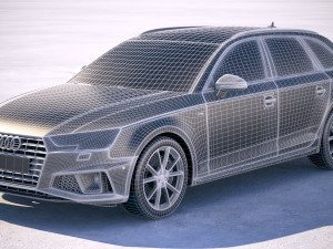 Audi A4 S-line Avant 2019 3D Model