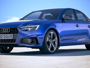 Audi A4 S-line Sedan 2019 3D Model