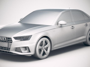 Audi A4 S-line Sedan 2019 3D 모델