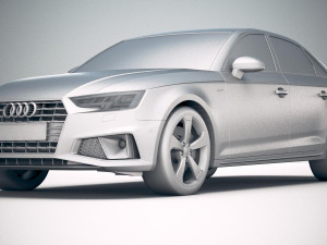 Audi A4 S-line Sedan 2019 3D 모델
