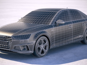 Audi A4 S-line Sedan 2019 3D 모델
