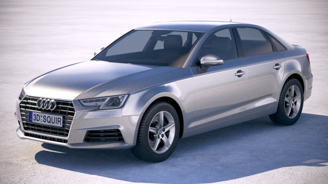 Audi A4 Sedan 2019 3D Model .c4d .max .obj .3ds .fbx .stl .blend