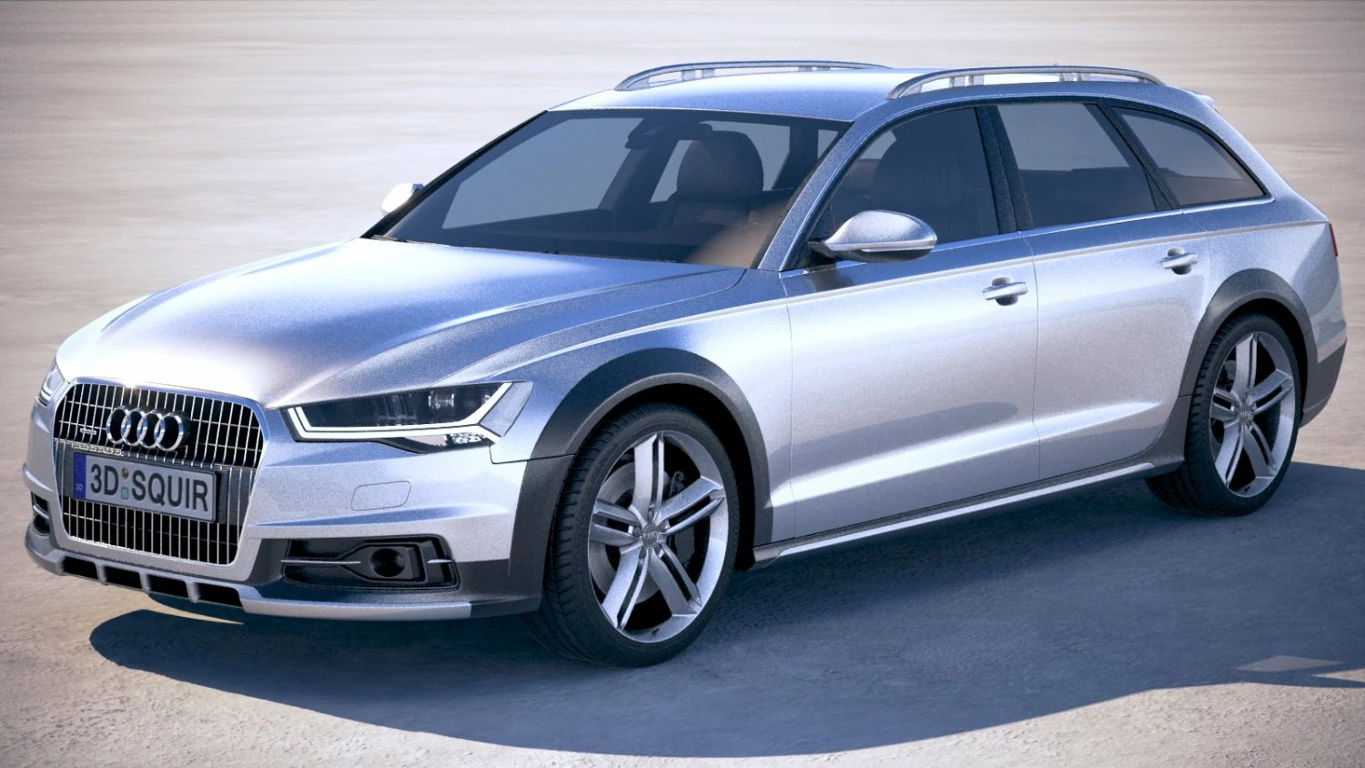 Audi A6 Allroad 2015-2018 3D Model .c4d .max .obj .3ds .fbx .stl .blend