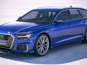 Audi A6 Avant S-line 2019 3D Model